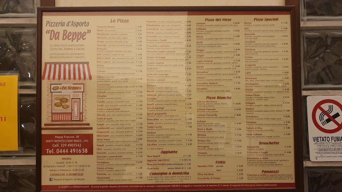Pizzeria Da Beppe Brendola Photo Menu 6
