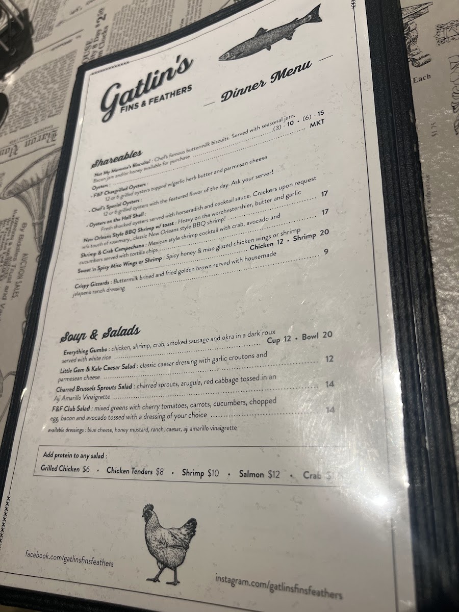 Gatlin's Fins & Feathers Photo Menu 7