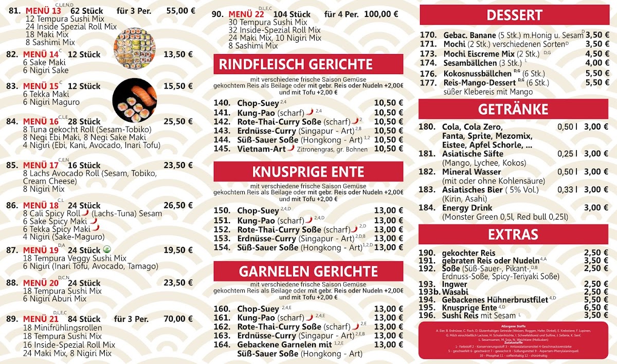 Chikiti Sushi & Asian Food Photo Menu 1