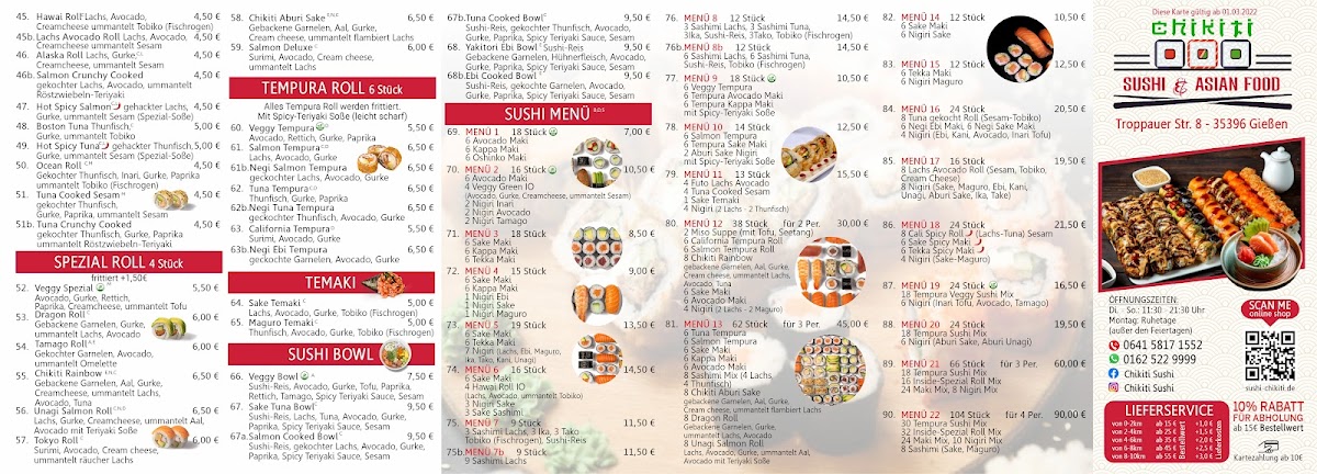 Chikiti Sushi & Asian Food Photo Menu 5