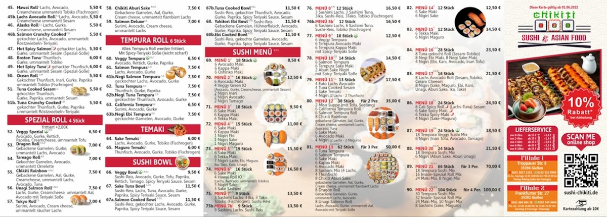 Chikiti Sushi & Asian Food Photo Menu 6