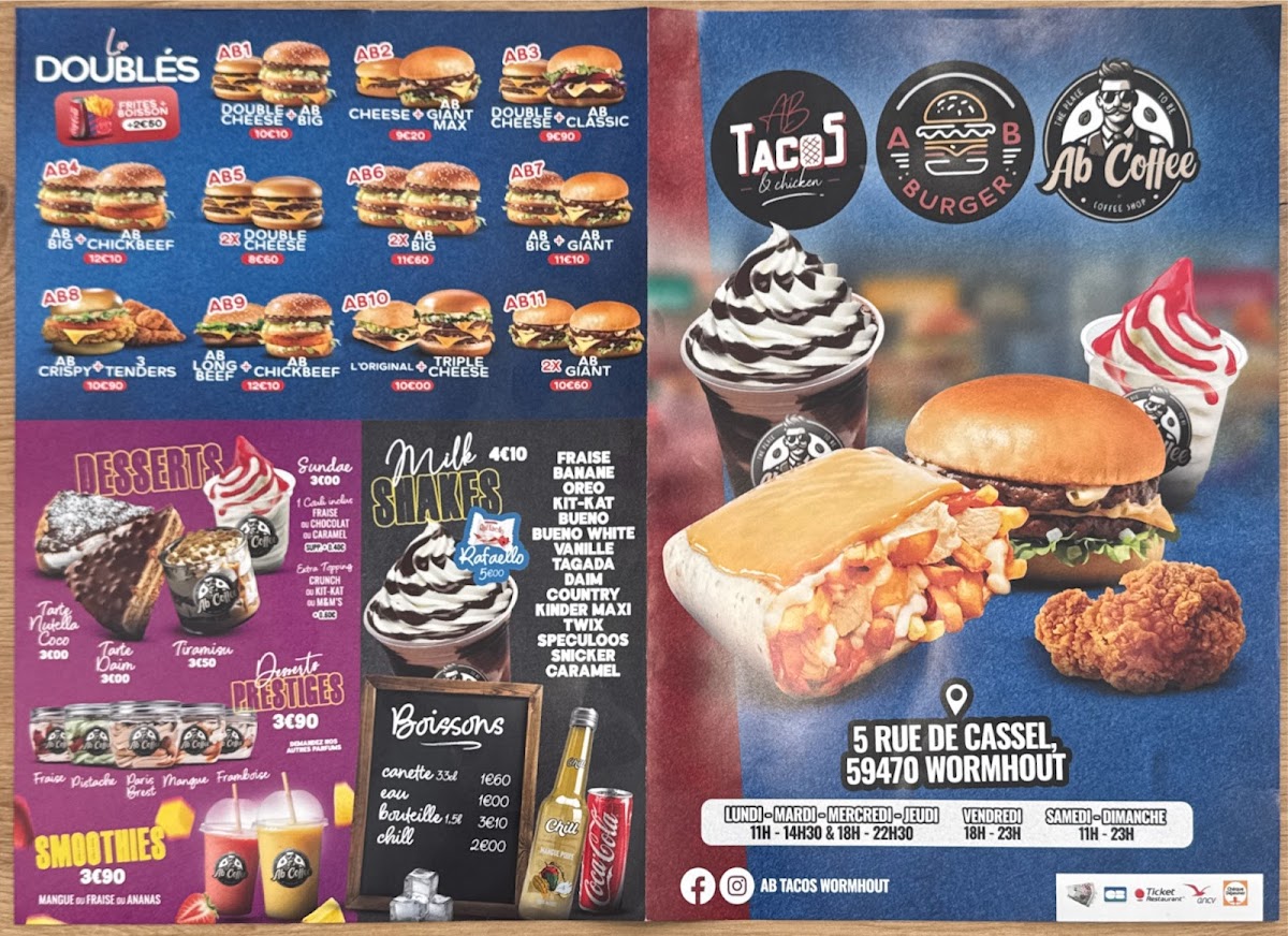 Ab tacos burger worhmout Photo Menu 1