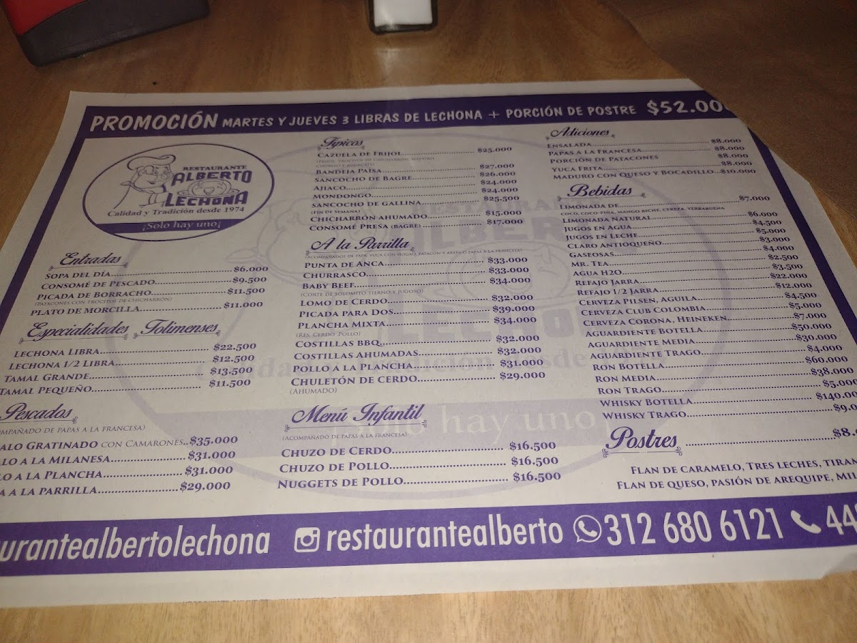 Restaurante Alberto Lechona Photo Menu 6