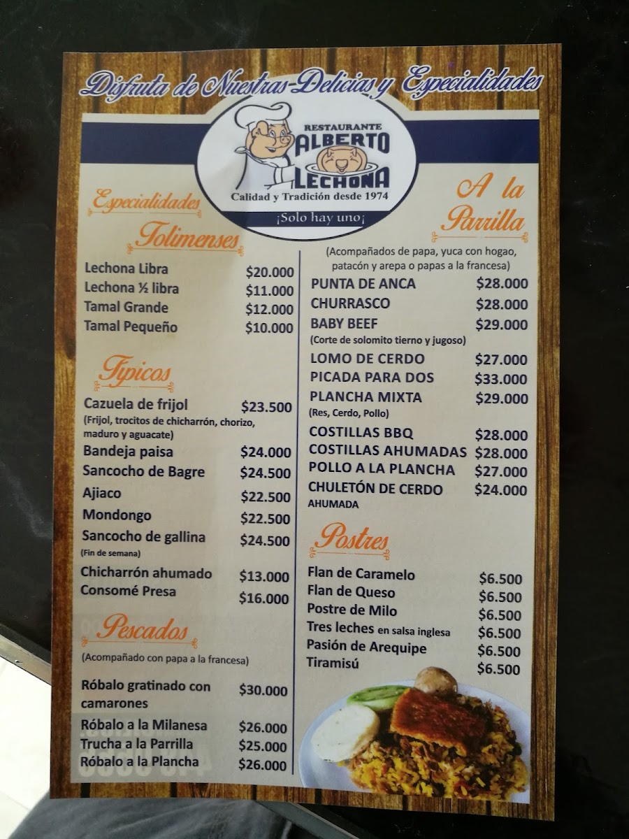 Restaurante Alberto Lechona Photo Menu 8