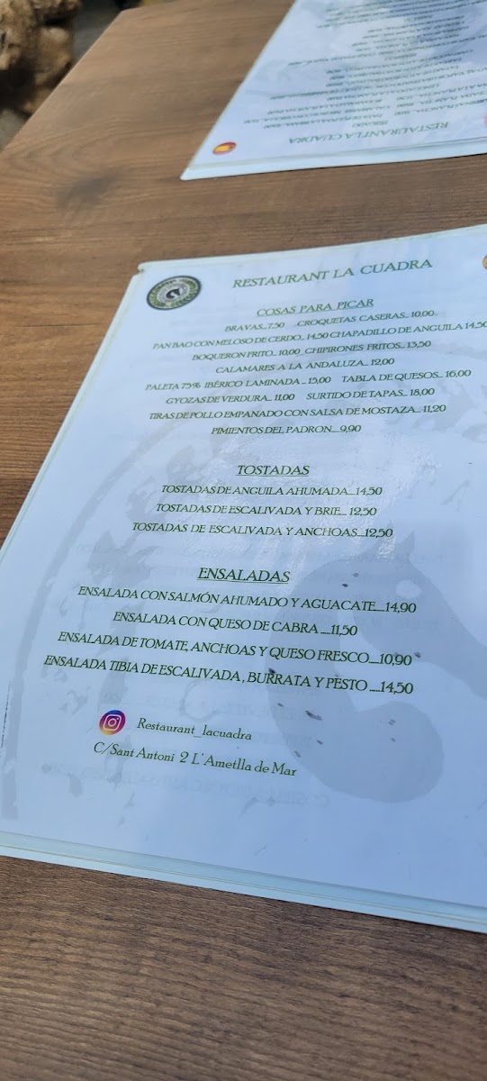 Restaurant La Cuadra Photo Menu 2