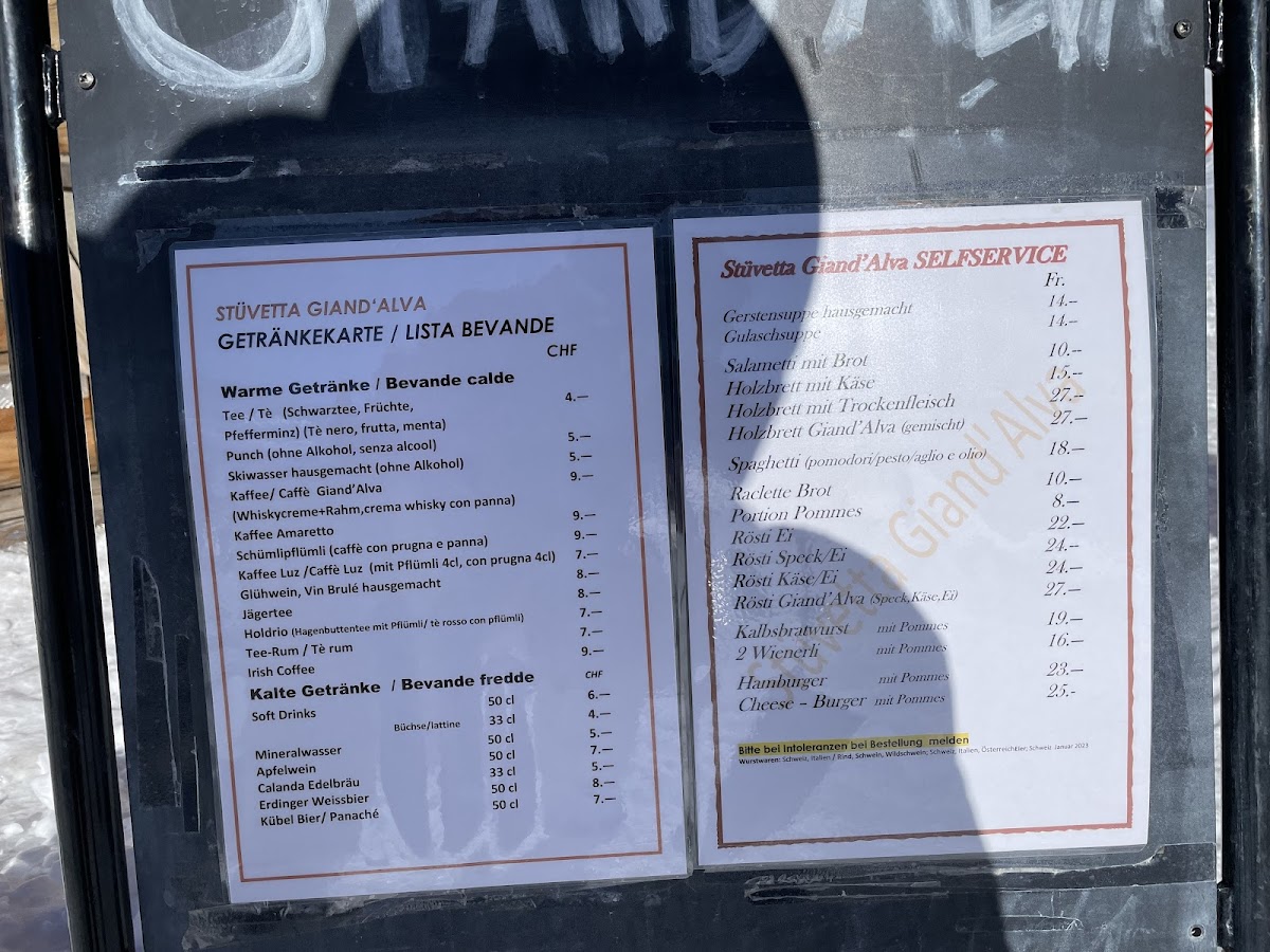 Stüvetta Giand'Alva Photo Menu 1