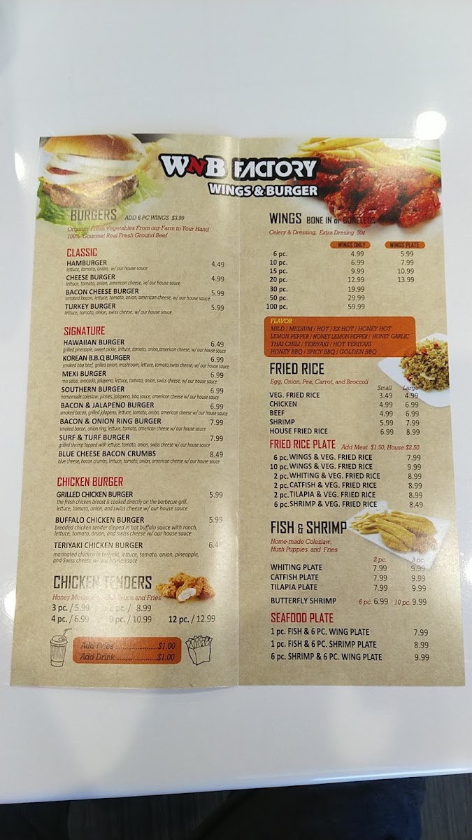 WNB Factory - Wings & Burger Photo Menu 4