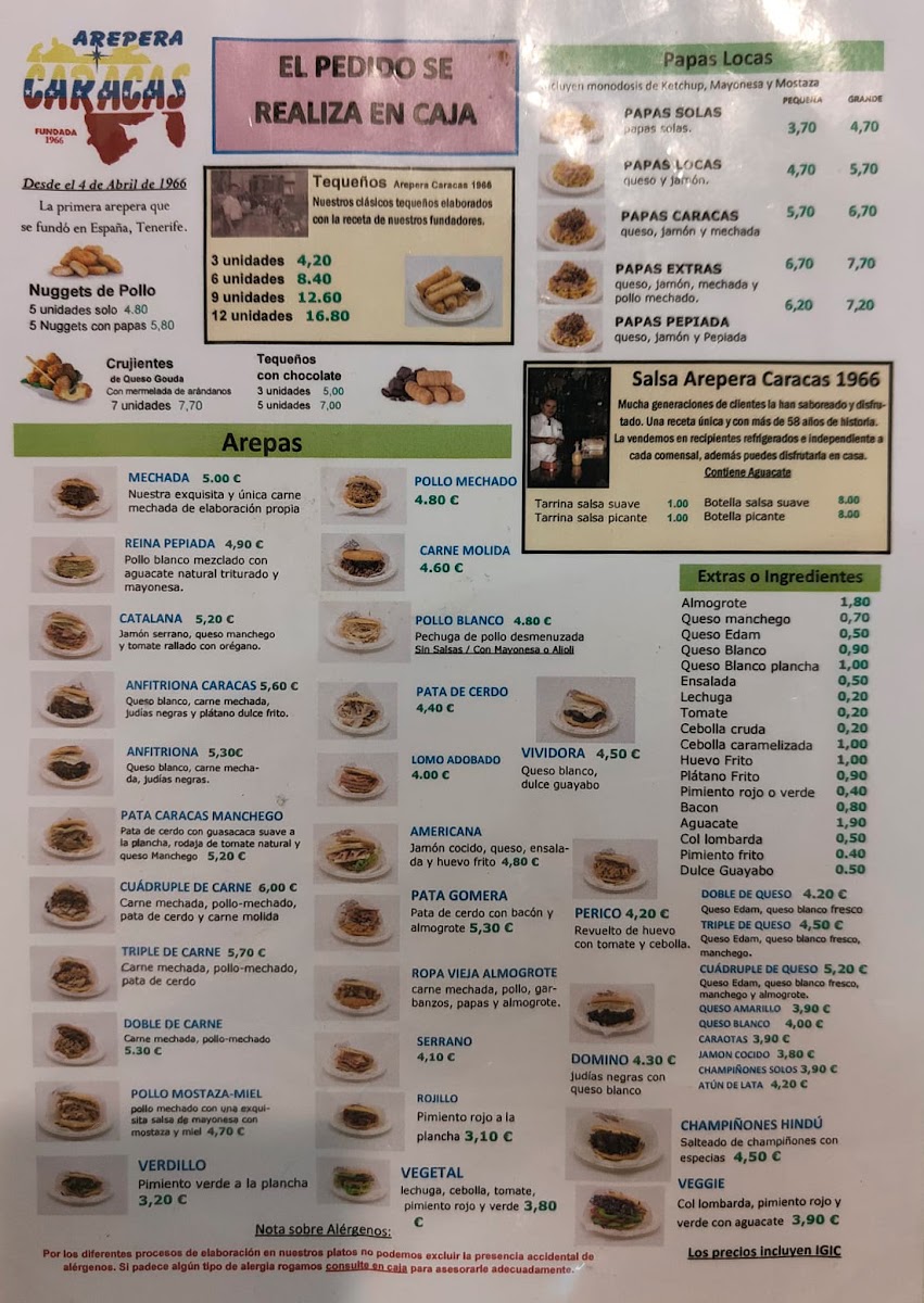 Arepera Caracas Photo Menu 2
