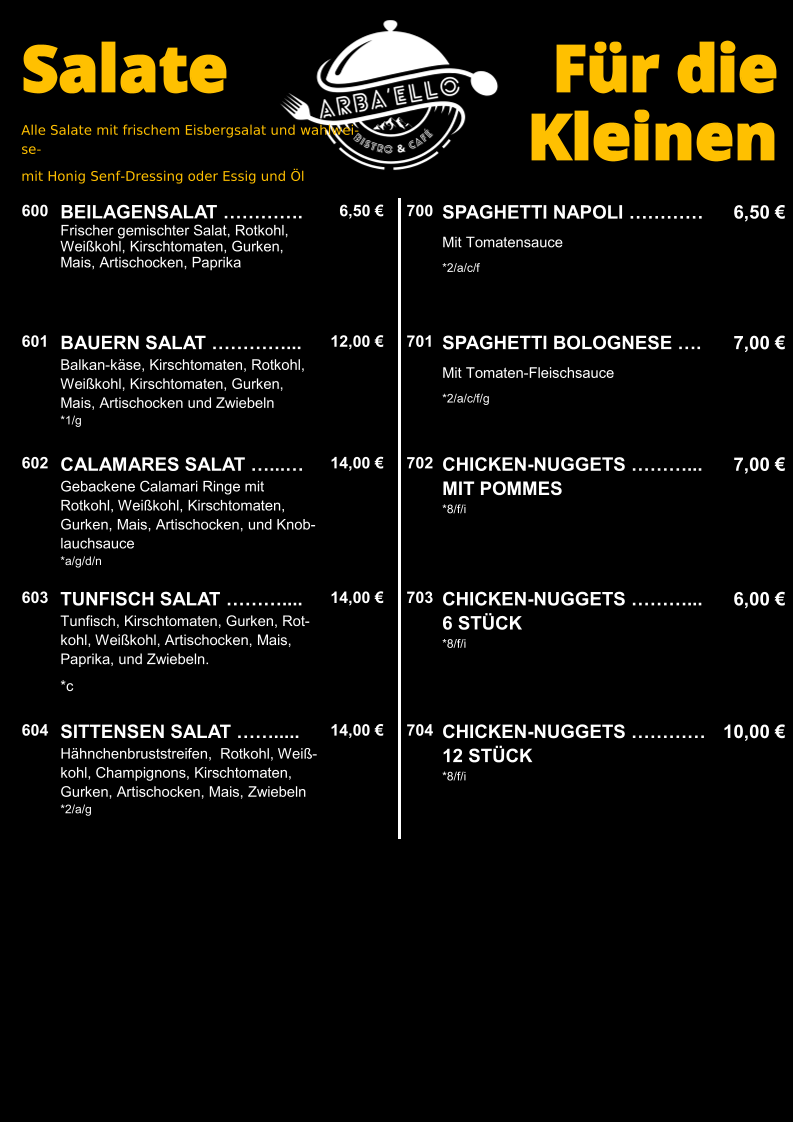 Arba'ello - Bistro & Cafe Photo Menu 4