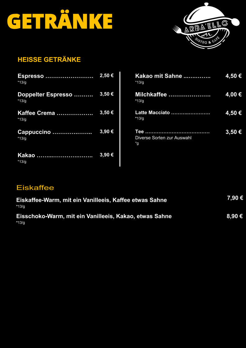 Arba'ello - Bistro & Cafe Photo Menu 8