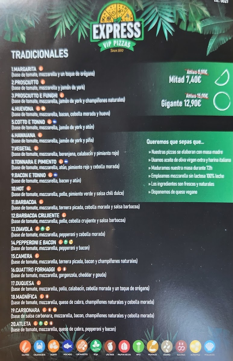 Express Vip Pizzas Camas Photo Menu 3
