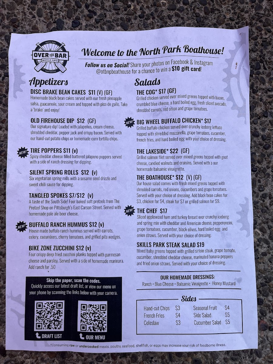 OTB at the North Park Boathouse Photo Menu 5