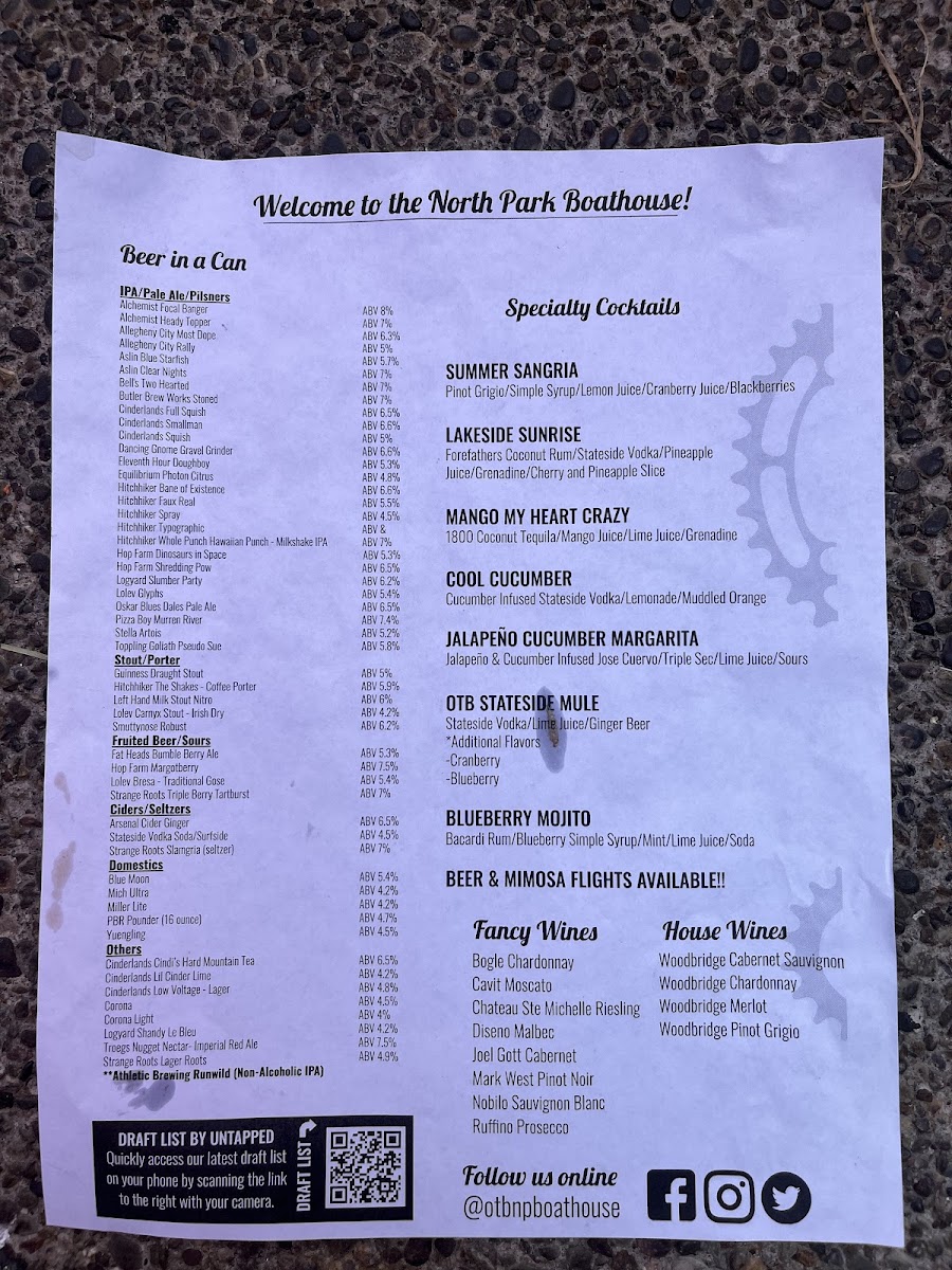 OTB at the North Park Boathouse Photo Menu 7