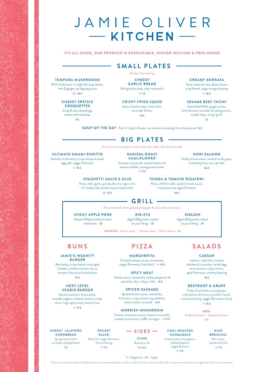 Jamie Oliver Kitchen Berlin Photo Menu 1