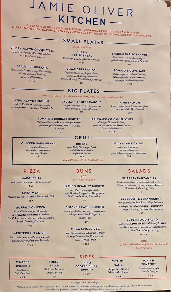 Jamie Oliver Kitchen Berlin Photo Menu 2
