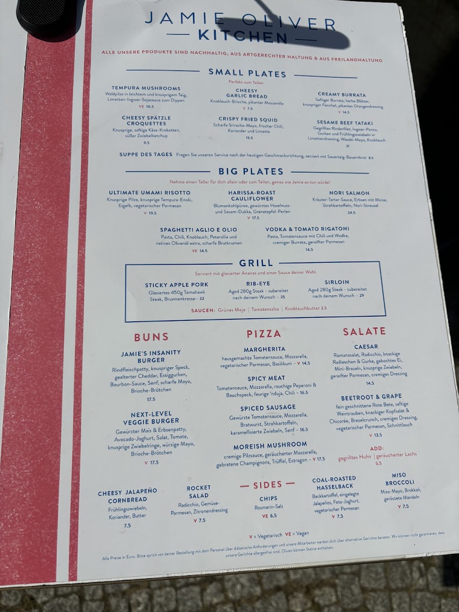 Jamie Oliver Kitchen Berlin Photo Menu 5