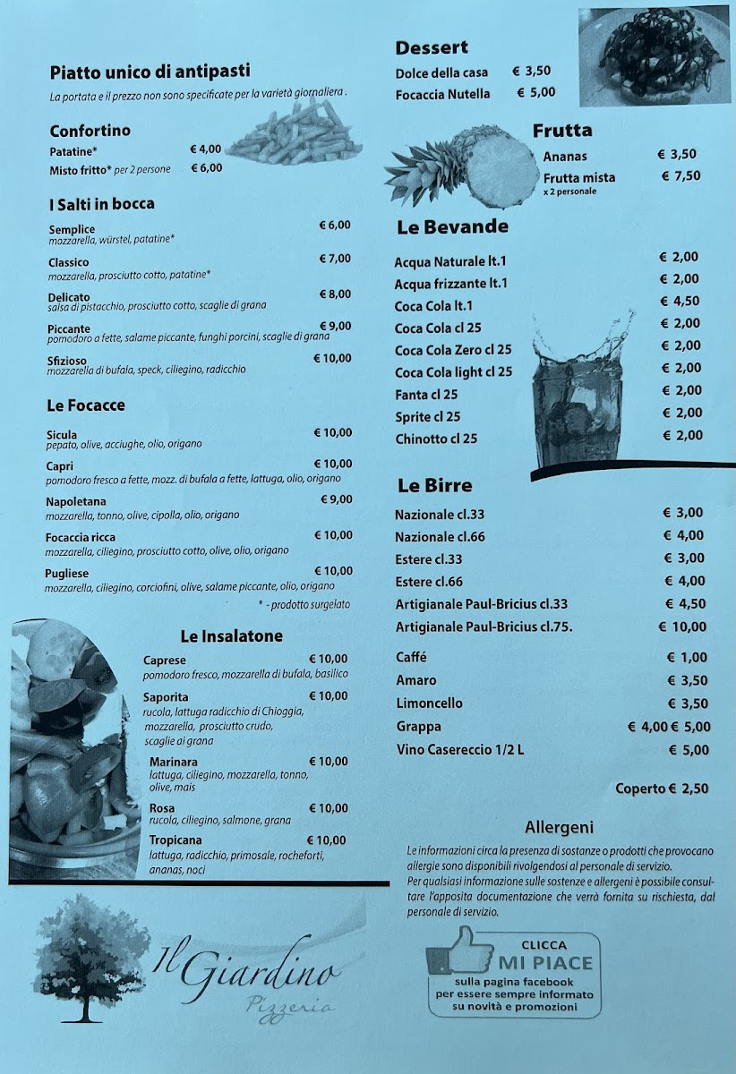 Il Giardino Pizzeria a Nicolosi Photo Menu 1