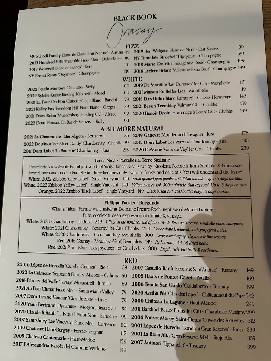 Dove Restaurant Photo Menu 6