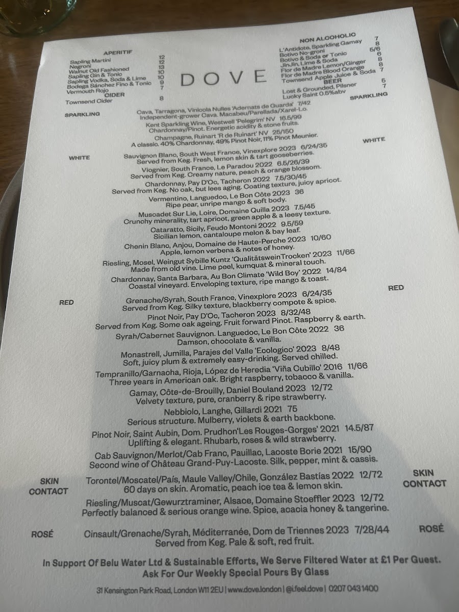Dove Restaurant Photo Menu 9
