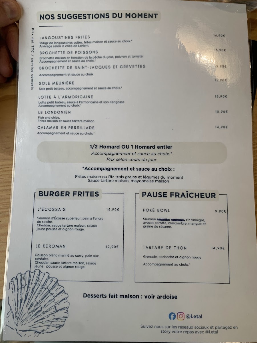 L'ETAL Photo Menu 1