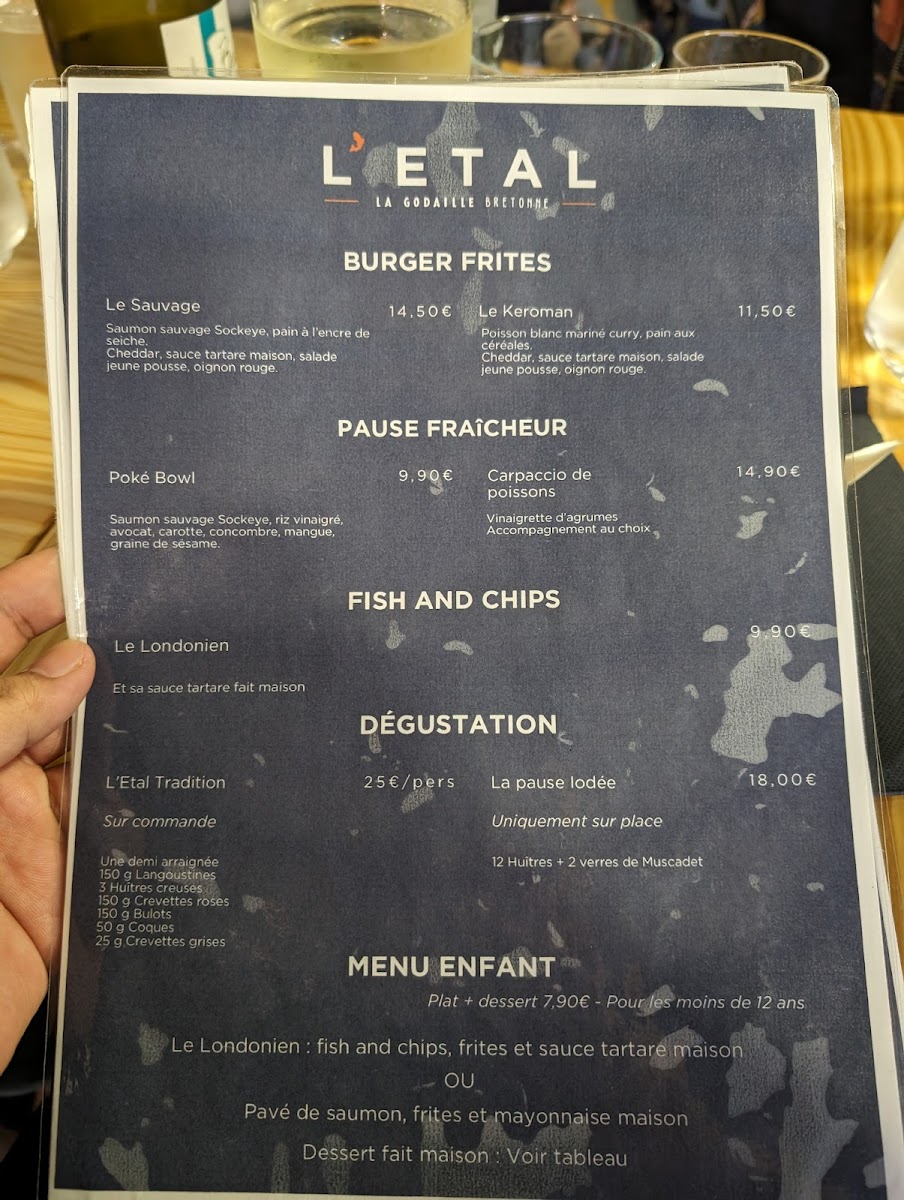 L'ETAL Photo Menu 3