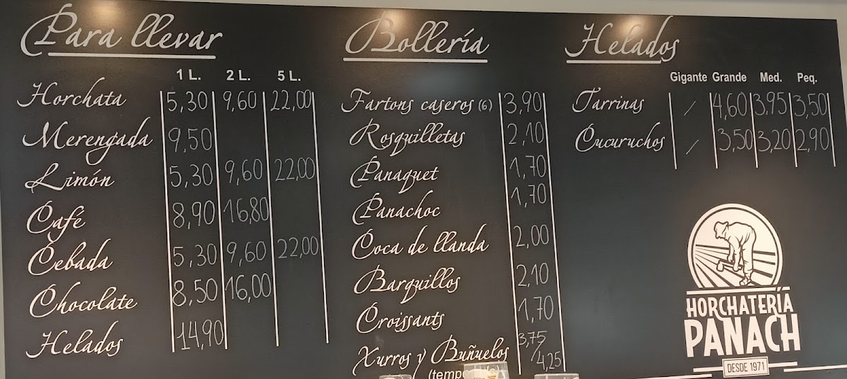 Orxateria Panach Photo Menu 4
