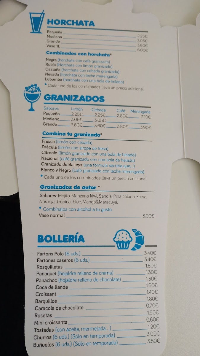 Orxateria Panach Photo Menu 9