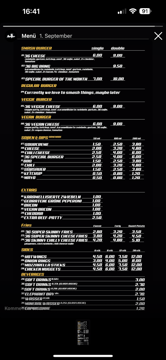 36 Smash Burger Photo Menu 1