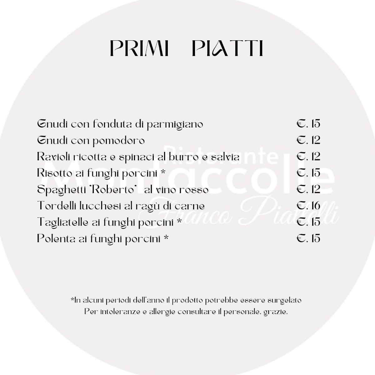 Ristorante Montaccolle Photo Menu 1