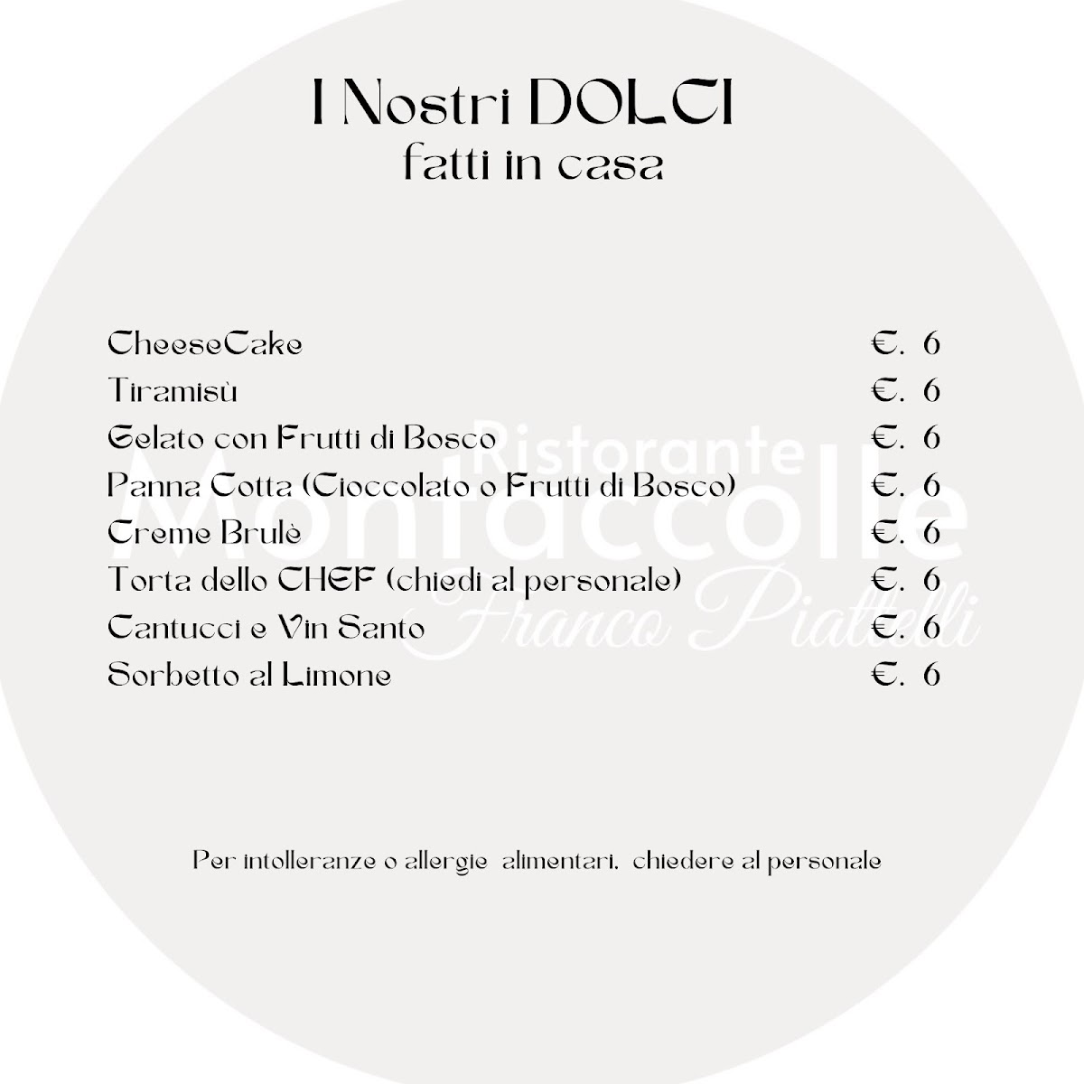 Ristorante Montaccolle Photo Menu 3