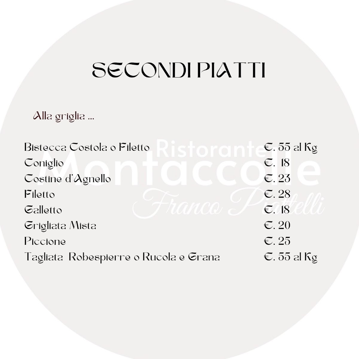 Ristorante Montaccolle Photo Menu 4