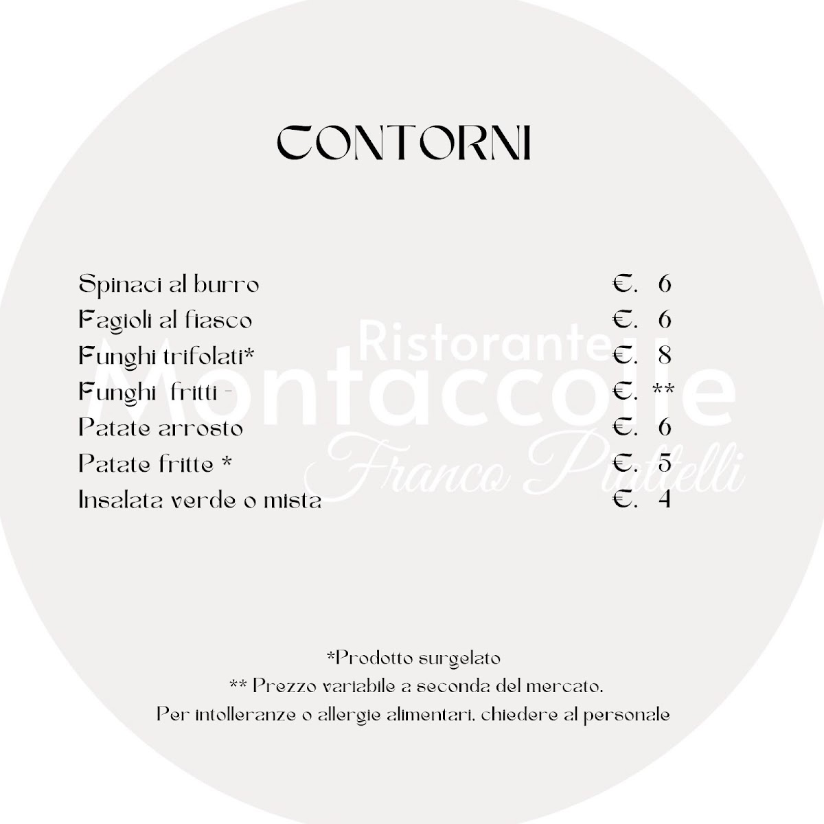 Ristorante Montaccolle Photo Menu 5