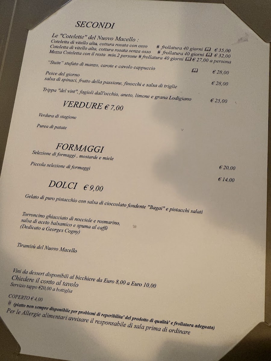 Trattoria del Nuovo Macello Photo Menu 2