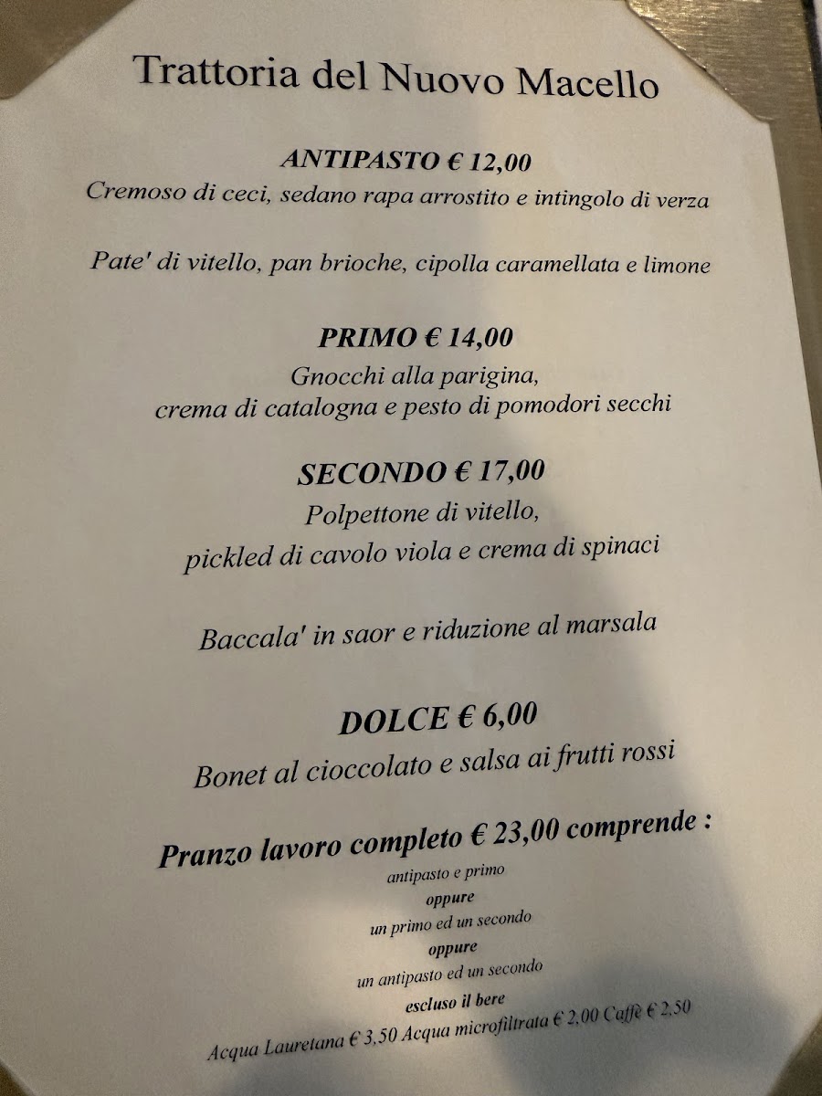 Trattoria del Nuovo Macello Photo Menu 3