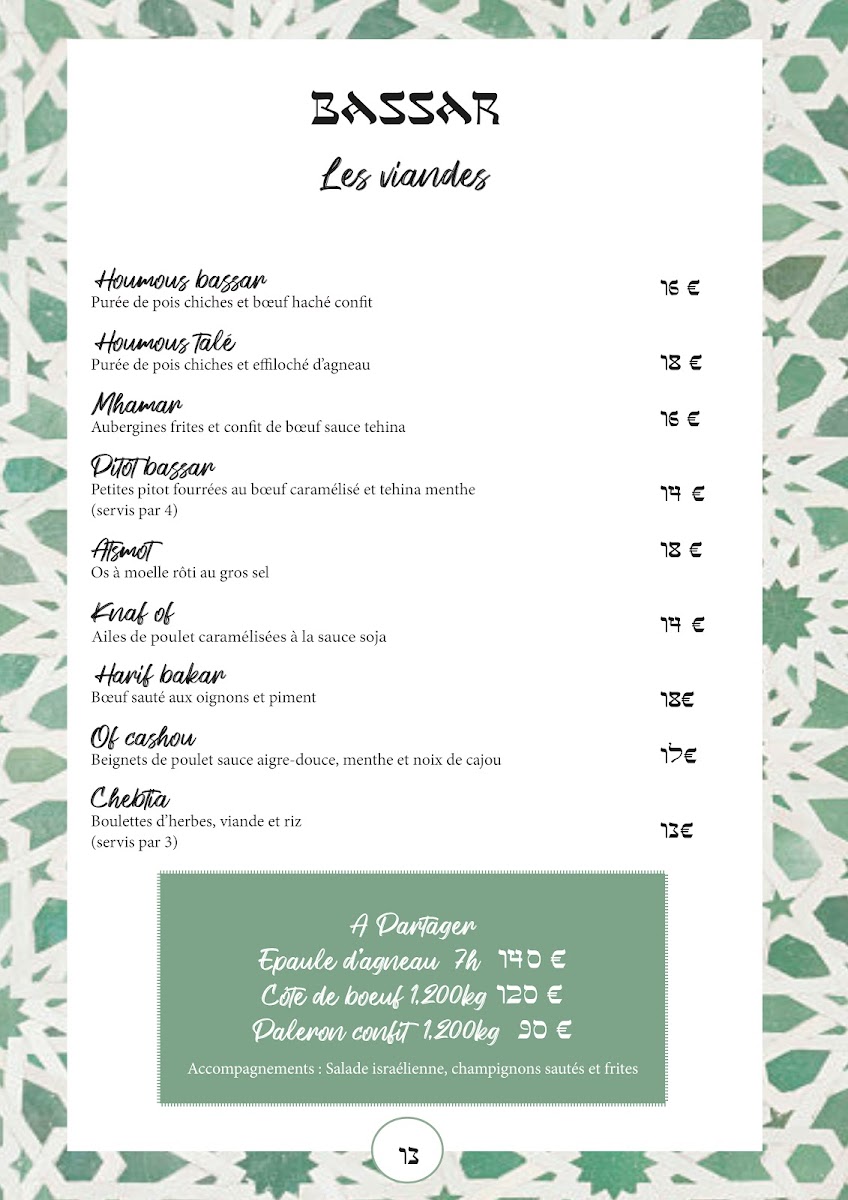 Saba Levallois Photo Menu 1