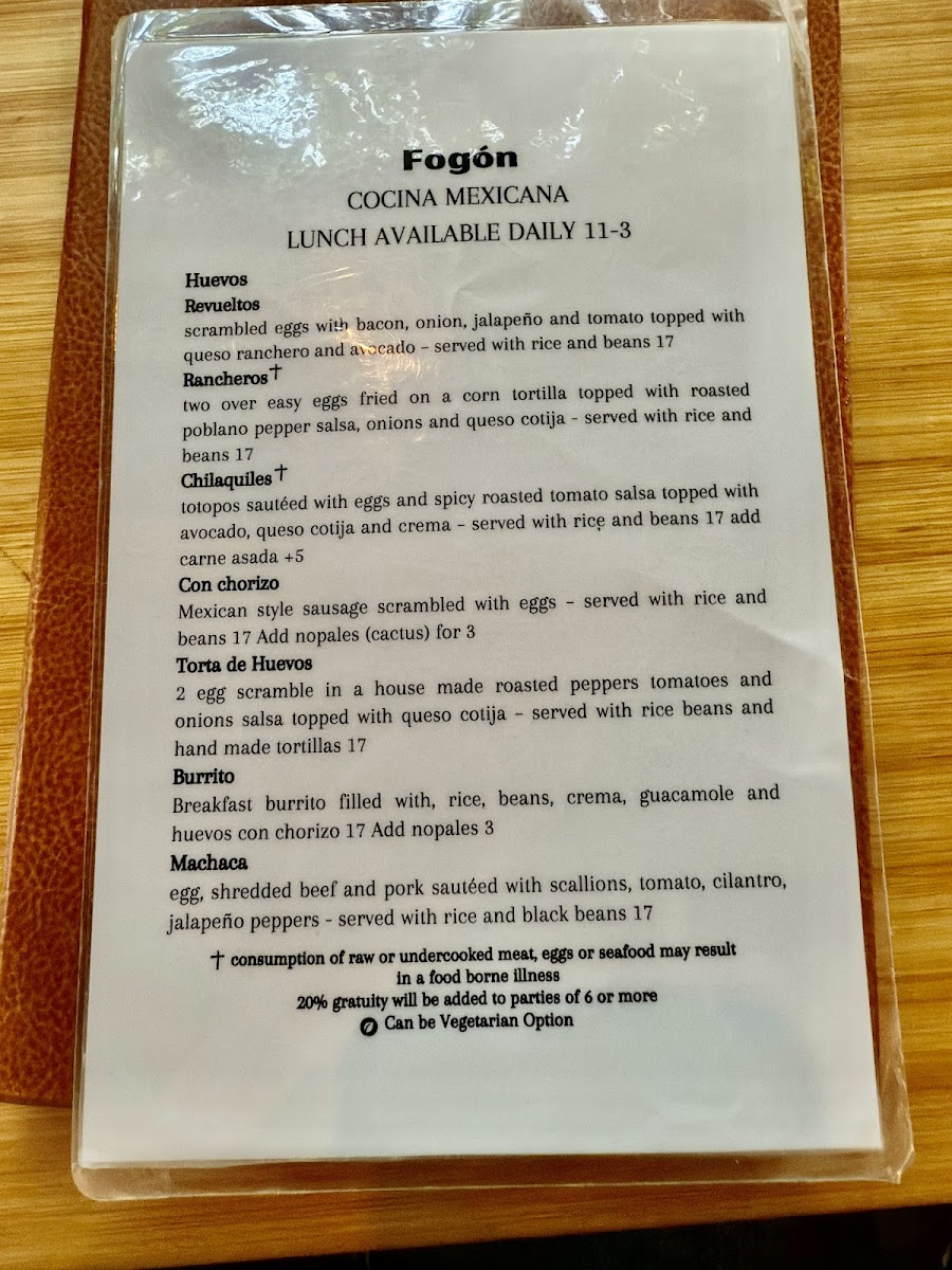 Fogón Cocina Mexicana Photo Menu 7