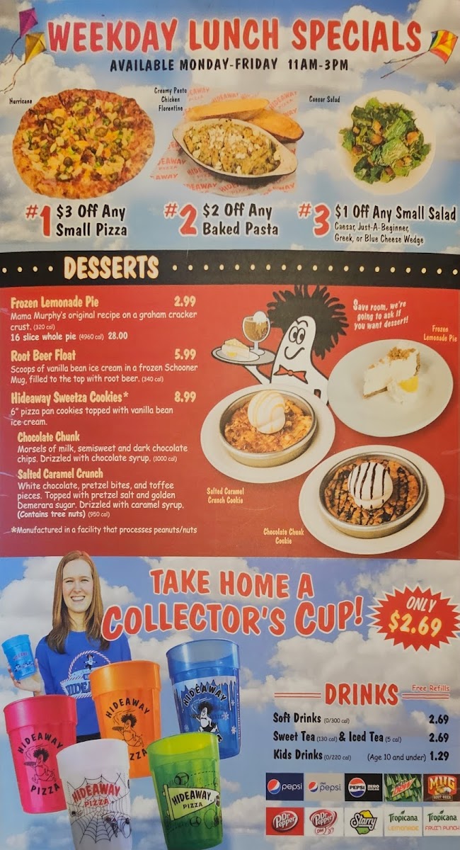 Hideaway Pizza Photo Menu 1