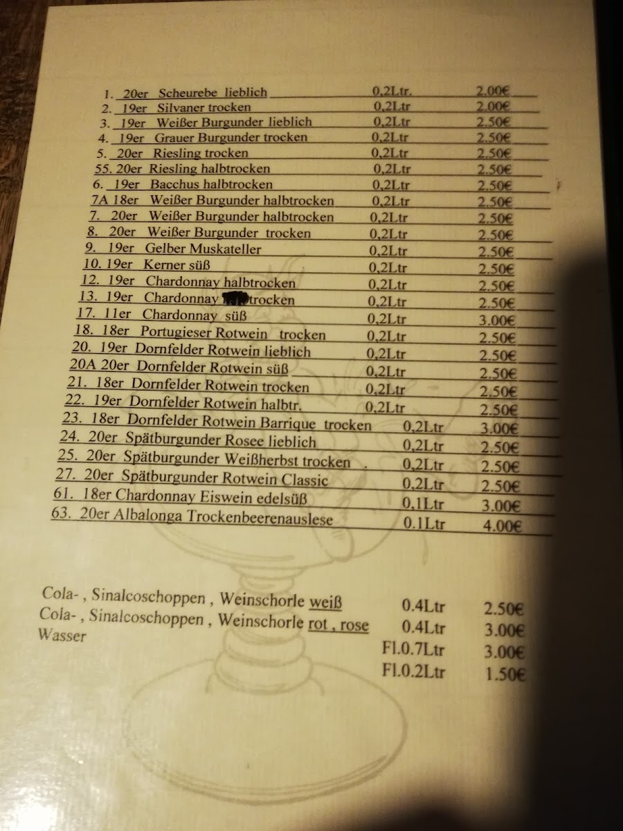 Gutsausschank Huth Photo Menu 10