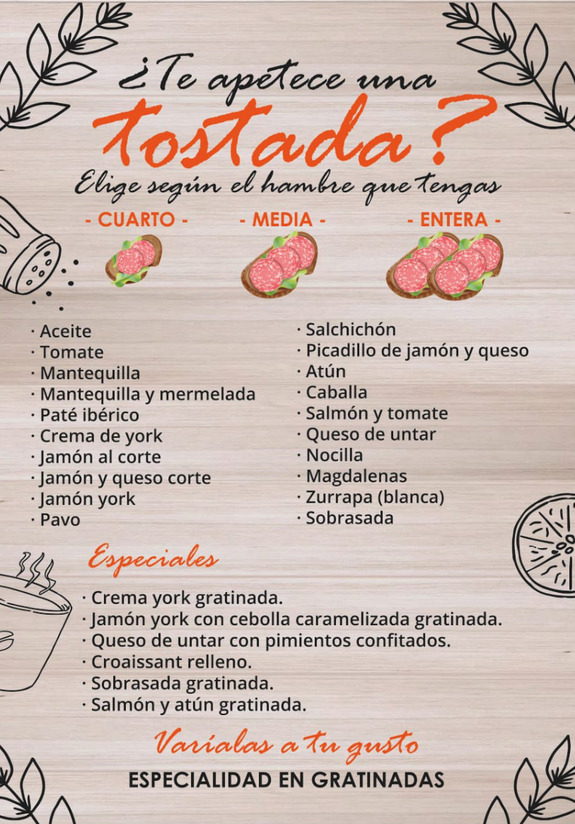 Cafetería Audiencia Photo Menu 1