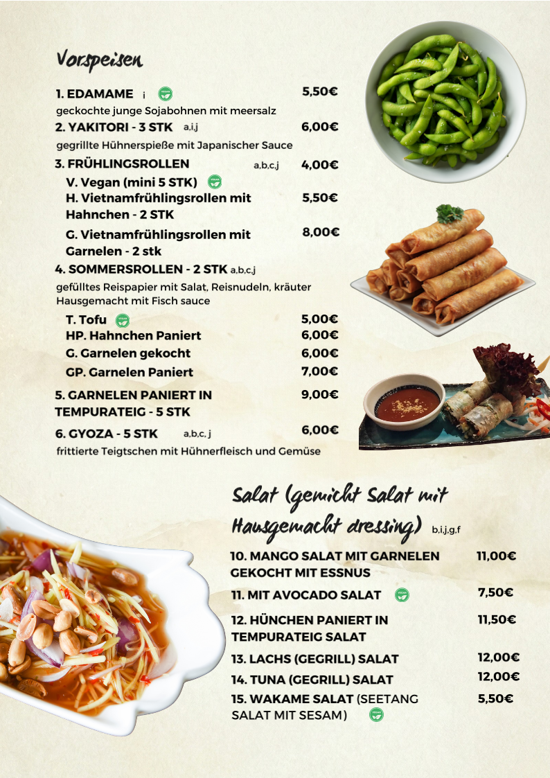 Dong Que - Sushi & Vietnamese Fusion Restaurant Photo Menu 3