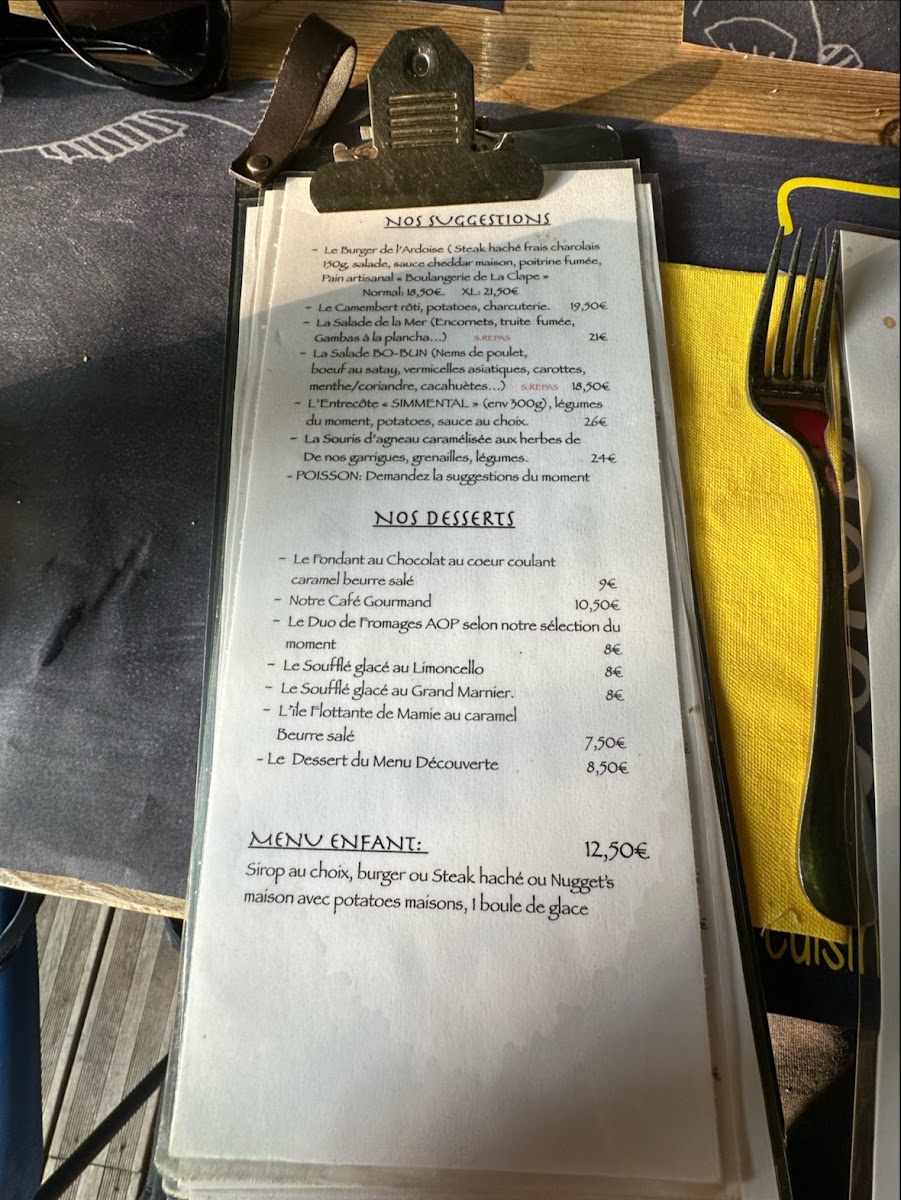 L'Ardoise - Cuisine Libre Photo Menu 1