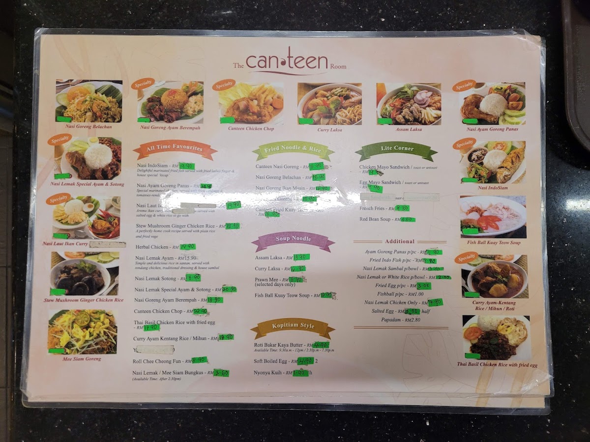 The Canteen Room Photo Menu 3
