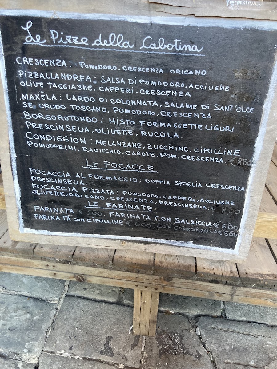 La Cabotina Photo Menu 1