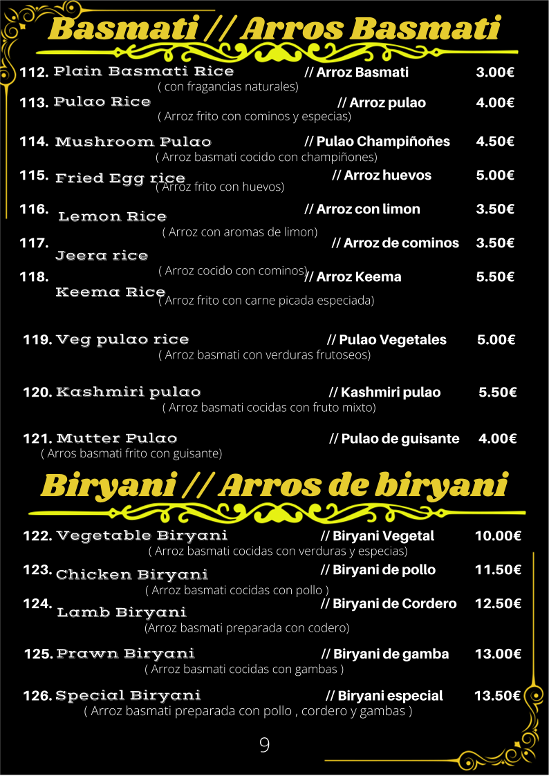 Imperial spice Photo Menu 9