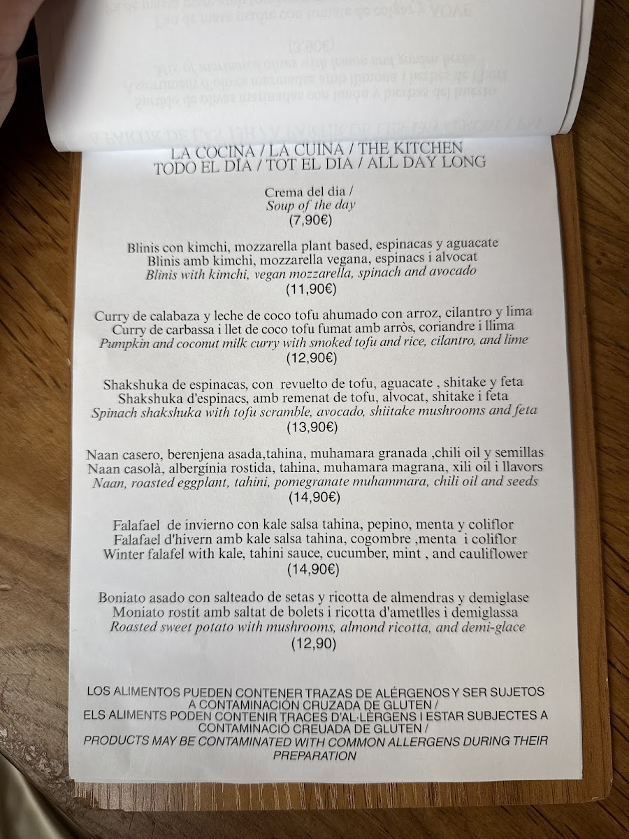 Botànic Photo Menu 3