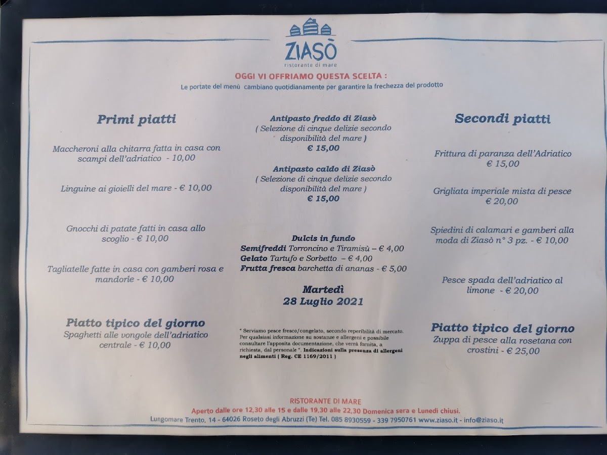 Ristorante ziasò Photo Menu 2