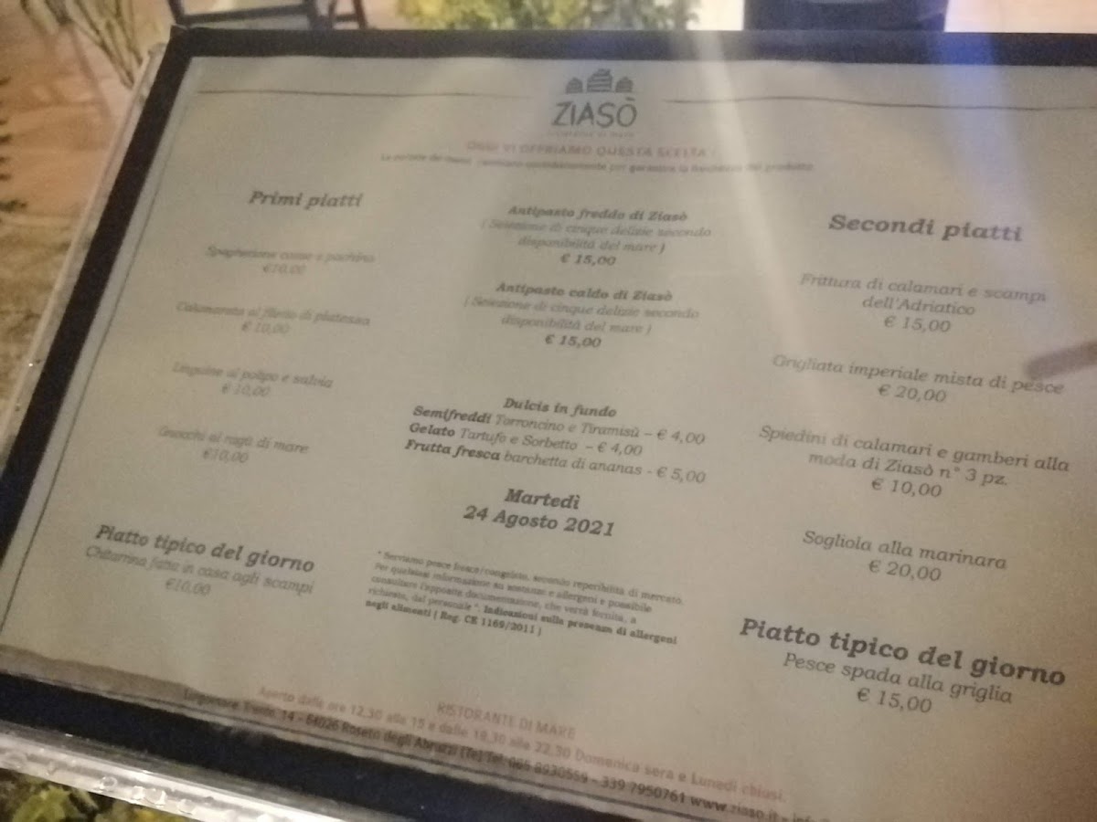 Ristorante ziasò Photo Menu 3