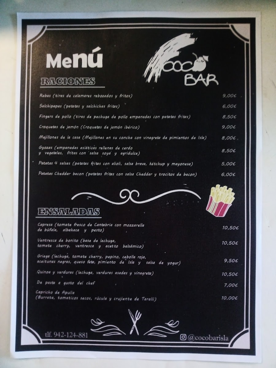 Cocobar Isla Photo Menu 3