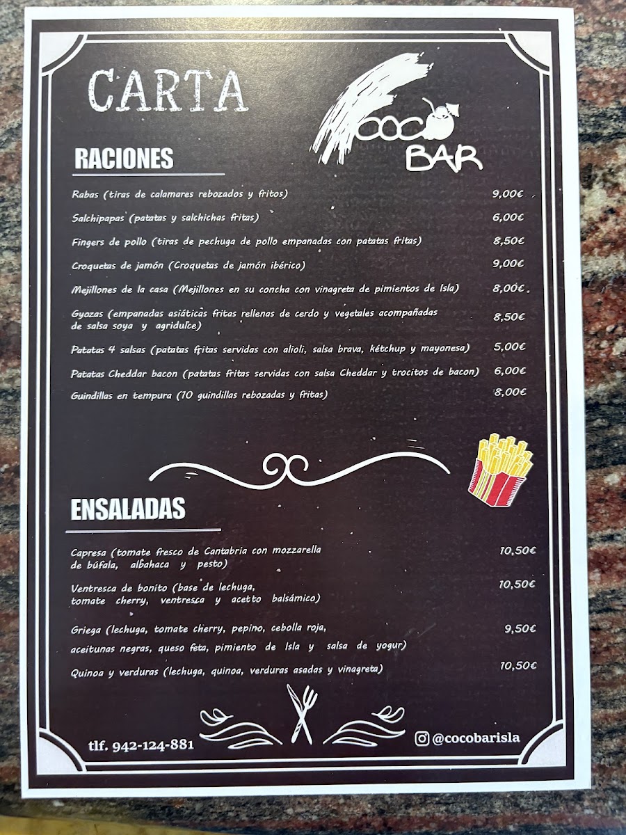 Cocobar Isla Photo Menu 5