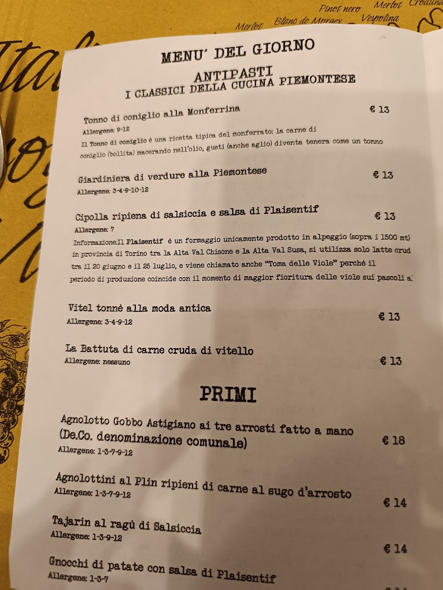 L'Acino Restaurant Photo Menu 2